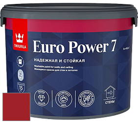 Краска Tikkurila Euro Power 7 краска для стен и потолков цвет RAL 3001 