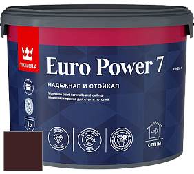 Краска Tikkurila Euro Power 7 краска для стен и потолков цвет RAL 3007 
