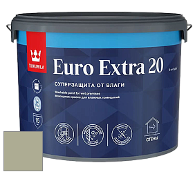 Краска Tikkurila Euro Extra 20 краска для стен и потолков цвет V449 Жадеит