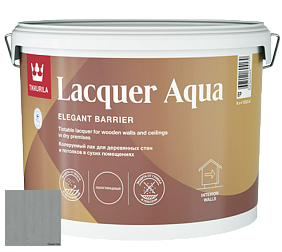 Краска Tikkurila Lacquer Aqua (полуглянцевый) лак интерьерный цвет 3464 Шторм