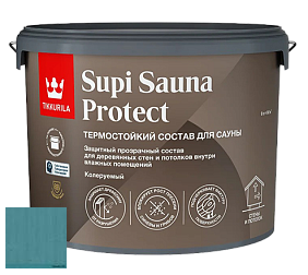 Краска Tikkurila Supi Sauna Protect защитный состав для сауны цвет 3454 Средиземноморье