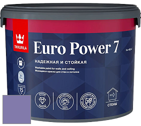 Краска Tikkurila Euro Power 7 краска для стен и потолков цвет NCS S 3040-R60B 