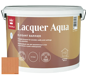 Краска Tikkurila Lacquer Aqua (матовый) лак интерьерный цвет 3446 Красное дерево