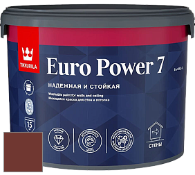 Краска Tikkurila Euro Power 7 краска для стен и потолков цвет RAL 3009 