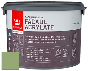 Краска Tikkurila Facade Acrylate краска фасадная цвет K384 Поляна