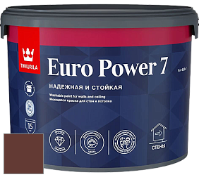Краска Tikkurila Euro Power 7 краска для стен и потолков цвет RAL 8015 
