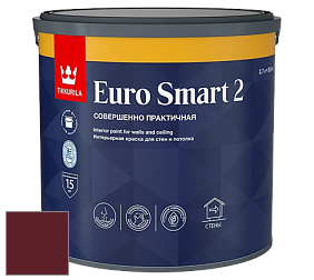 Краска Tikkurila Euro Smart 2 краска для стен и потолков цвет RAL 3005 