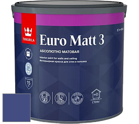 Краска Tikkurila Euro Matt 3 краска для стен и потолков цвет M348 