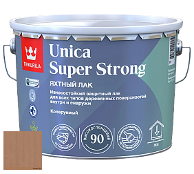 Краска Tikkurila Unica Super Strong (высокоглянцевый) лак яхтный цвет 3441 Лесной орех