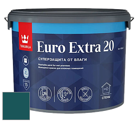 Краска Tikkurila Euro Extra 20 краска для стен и потолков цвет M367 Аквамарин