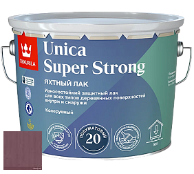 Краска Tikkurila Unica Super Strong (полуматовый) лак яхтный цвет 3461 Слива