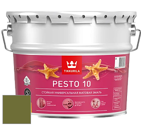 Краска Tikkurila Euro Pesto 10 эмаль цвет NCS S 4550-G50Y 