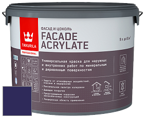 Краска Tikkurila Facade Acrylate краска внутренних и наружных работ цвет RAL 5022 