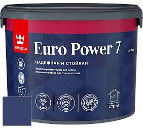 Краска Tikkurila Euro Power 7 краска для стен и потолков цвет NCS S 5540-R70B 