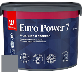 Краска Tikkurila Euro Power 7 краска для стен и потолков цвет NCS S 5005-R80B 