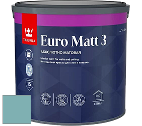Краска Tikkurila Euro Matt 3 краска для стен и потолков цвет RAL 6034 