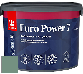 Краска Tikkurila Euro Power 7 краска для стен и потолков цвет NCS S 4020-G 