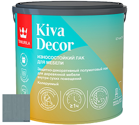 Краска Tikkurila Kiva Decor Лак для мебели цвет 3455 Море