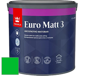 Краска Tikkurila Euro Matt 3 краска для стен и потолков цвет RAL 6038 