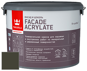 Краска Tikkurila Facade Acrylate краска внутренних и наружных работ цвет RAL 6014 