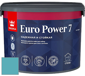 Краска Tikkurila Euro Power 7 краска для стен и потолков цвет NCS S 2040-B20G 