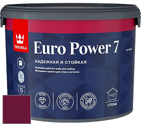 Краска Tikkurila Euro Power 7 краска для стен и потолков цвет RAL 4004 