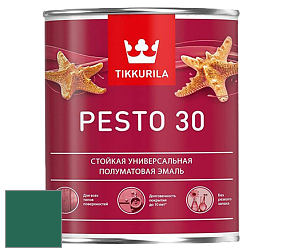 Краска Tikkurila Euro Pesto 30 эмаль цвет NCS S 5040-B90G 