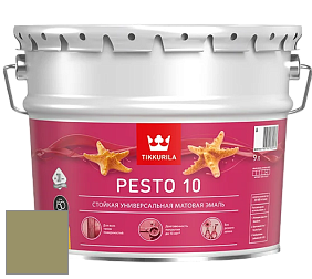Краска Tikkurila Euro Pesto 10 эмаль цвет S451 Шалаш