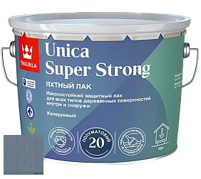 Краска Tikkurila Unica Super Strong (полуматовый) лак яхтный цвет 3456 Василек