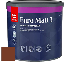 Краска Tikkurila Euro Matt 3 краска для стен и потолков цвет RAL 8029 