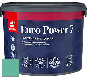 Краска Tikkurila Euro Power 7 краска для стен и потолков цвет NCS S 2040-B80G 
