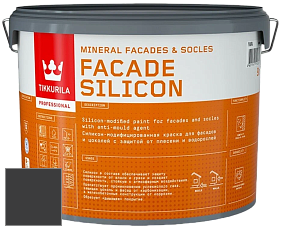 Краска Tikkurila Facade Silicon краска фасадная цвет D129 Korppi