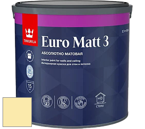Краска Tikkurila Euro Matt 3 краска для стен и потолков цвет X301 