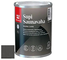 Краска Tikkurila Supi Saunavaha защитный состав для сауны цвет 3445 Древесный уголь