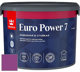 Краска Tikkurila Euro Power 7 краска для стен и потолков цвет RAL 4008 