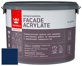 Краска Tikkurila Facade Acrylate краска внутренних и наружных работ цвет RAL 5026 