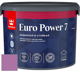 Краска Tikkurila Euro Power 7 краска для стен и потолков цвет NCS S 2050-R40B 