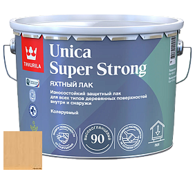 Краска Tikkurila Unica Super Strong (высокоглянцевый) лак яхтный цвет 3469 Солома