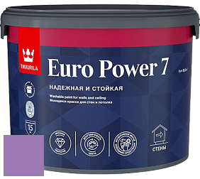 Краска Tikkurila Euro Power 7 краска для стен и потолков цвет NCS S 2050-R50B 