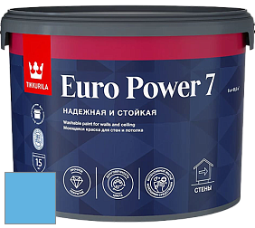 Краска Tikkurila Euro Power 7 краска для стен и потолков цвет NCS S 1050-R90B 