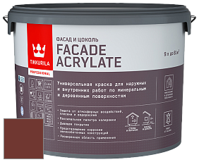 Краска Tikkurila Facade Acrylate краска внутренних и наружных работ цвет RAL 3009 