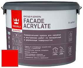 Краска Tikkurila Facade Acrylate краска внутренних и наружных работ цвет RAL 3024 