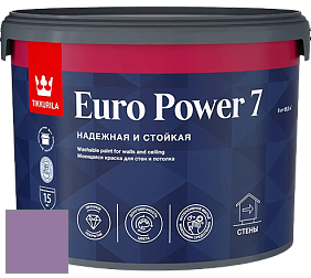 Краска Tikkurila Euro Power 7 краска для стен и потолков цвет NCS S 3040-R50B 