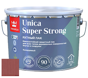 Краска Tikkurila Unica Super Strong (высокоглянцевый) лак яхтный цвет 3460 Чили