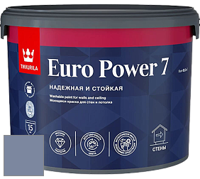 Краска Tikkurila Euro Power 7 краска для стен и потолков цвет NCS S 4020-R70B 