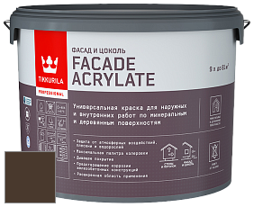 Краска Tikkurila Facade Acrylate краска внутренних и наружных работ цвет RAL 8014 