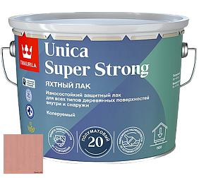 Краска Tikkurila Unica Super Strong (полуматовый) лак яхтный цвет 3468 Роза