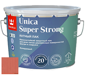Краска Tikkurila Unica Super Strong (полуматовый) лак яхтный цвет 3459 Рябина