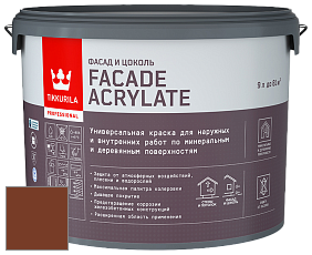 Краска Tikkurila Facade Acrylate краска внутренних и наружных работ цвет RAL 8029 