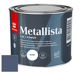 Краска Tikkurila Metallista краска по металлу цвет N348 Ноктюрн